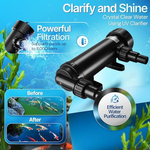 9W UV Pond Light Clarifier for Outdoor Koi Ponds