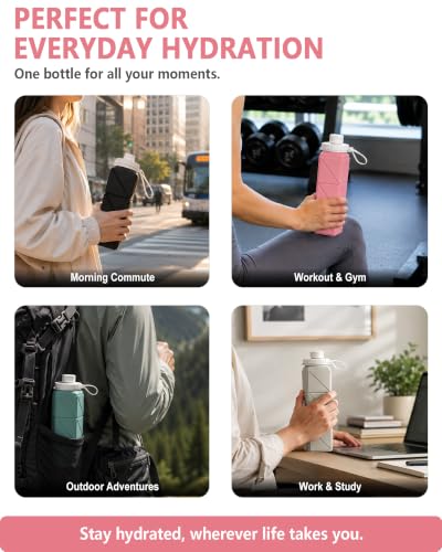 Collapsible Water Bottles 21oz (3 Count)