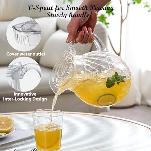 2 Quart Plastic Pitcher with Lid