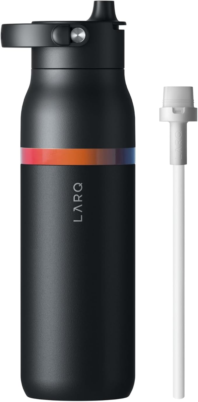 LARQ Bottle Swig Top Amber Vittoria 34 Oz, Obsidian Black