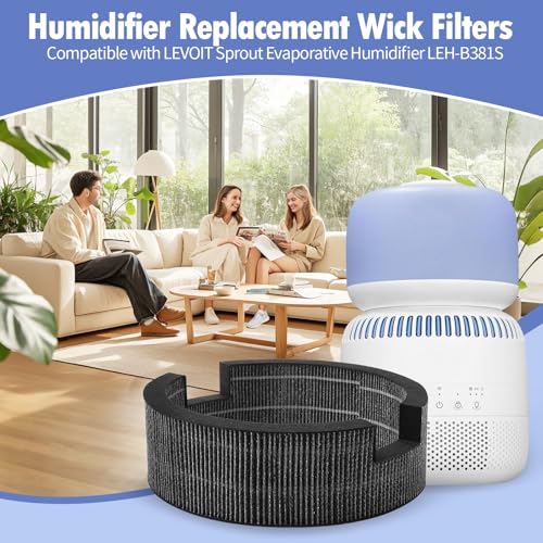 Humidifier Replacement Filter Compatible with LEVOIT Sprout Evaporative Humidifier for Bedroom Baby (2 Count)