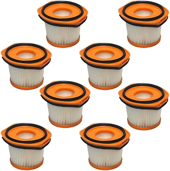 Nispira XFFWV360 WS620 HEPA Cordless Stick Vacuum Filter Replacment Compatible with Shark Wandvac System WS630, WS632, WS642, WS632BLBRN, WS632GNBRN, WS632RGBRN, WS632GDBRN, WS632PKBRN 8 Pack - AquaVibe