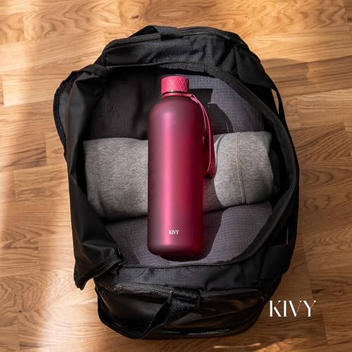 Large Water Bottle 50oz [Lightweight & Shatterproof] Fits Backpack & Cupholder for Travel