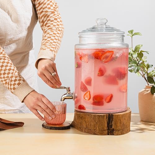 Large Glass Drink Dispenser with Spout