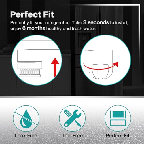 WF1CB Refrigerator Water Filter Replacement for Frigidaire PureSource WF1CB (3 Count)