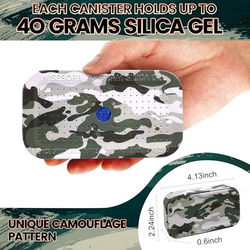 5 Packs Gun Safe Dehumidifier 40 Gram Reusable Indicating Silica Gel Desiccant Canister