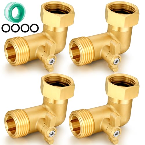 Garden Hose Angle Valve 90 Degree Brass Extender Solid 3
