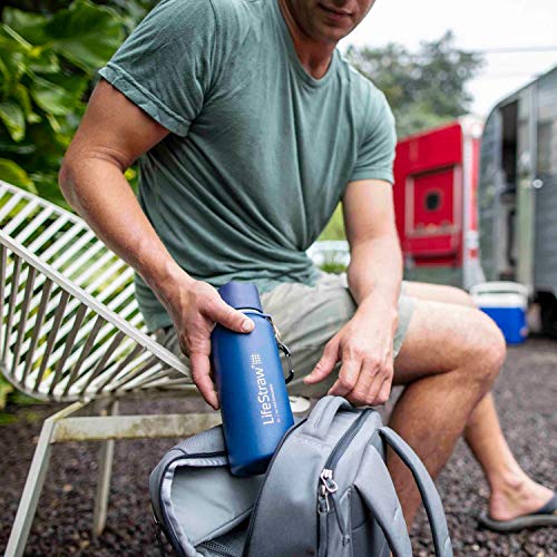 Go Stainless Steel Water Filter Bottle with 2