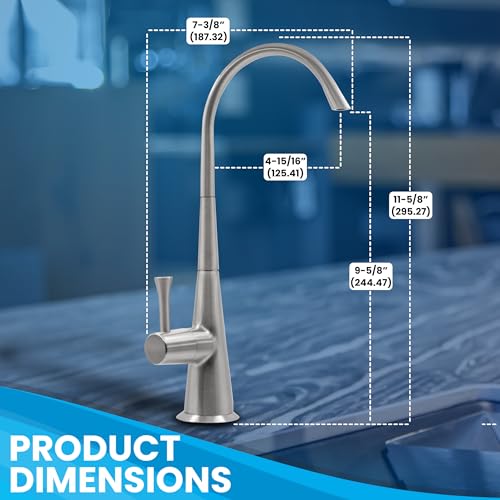 Non-Air-Gap Brass RO Faucet, Brushed Nickel