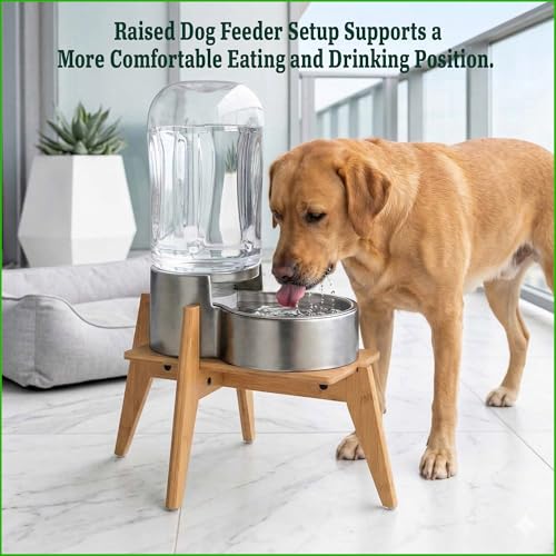 Dog Water and Food Dispenser Stand for Large Dogs