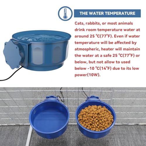 Small Heat Pet Bowl for Cats Rabbits Indoor