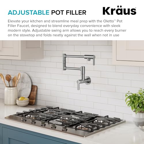 Oletto Pot Filler Faucet with Retractable Arm