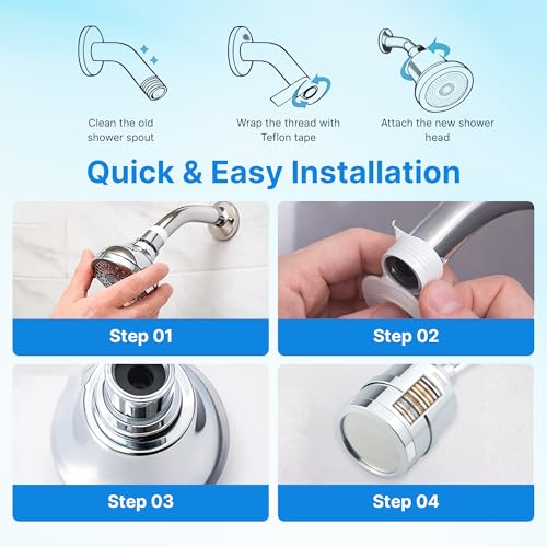 15 Stage Filtered Shower Head with High Pressure