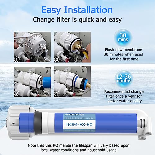 50 GPD RO Membrane Filter with Housing