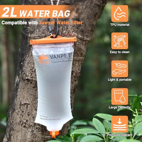 Upgrade Water Bag 2L Compatible with Sawyer Squeeze Water Filter