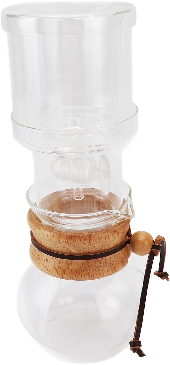 Ice Drip Coffee Maker, Clear Glass Cold Brew Set, Adjustable Water Flowing Maker with Portable Design, Ideal for Household & Tea Room, 400ml