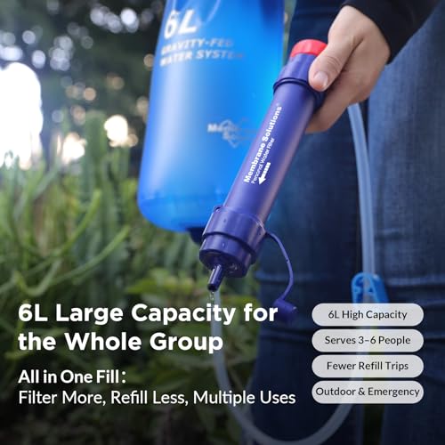 6L Gravity Water Filter Pro for Group Camping