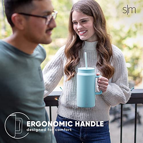 50 oz Mug Tumbler with Handle and Straw Lid