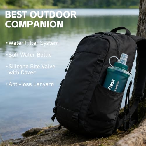 Collapsible Water Bottle with Filter for Hiking Travel