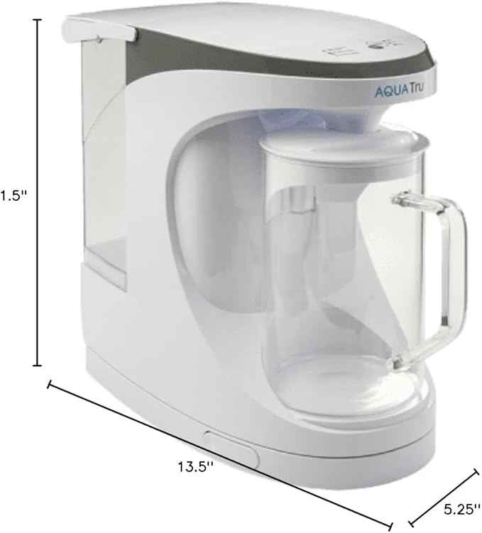 AquaTru Carafe Countertop Sliding Tray - Save Space With The Push of a Button - Slides Easily Under Cabinets