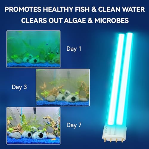 2 Pack 18W UV Light for Pond Replacement Bulb Compatible with AQUATOP