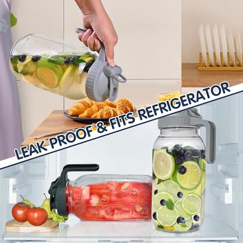 64OZ Glass Pitchers with Lid