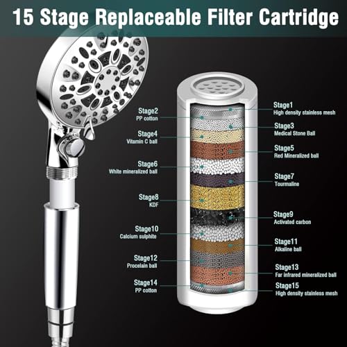 2.5GPM Handheld Shower Head with Filter