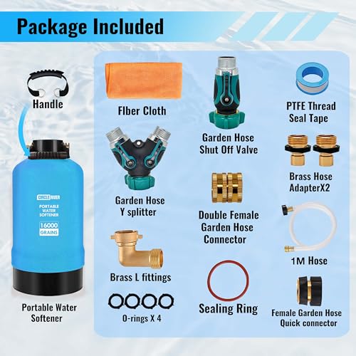 RV Water Softener with Water Hose