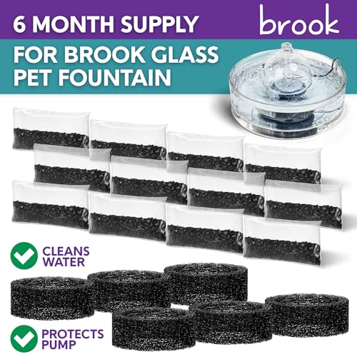 Glass Pet Fountain Filter Replacement Set