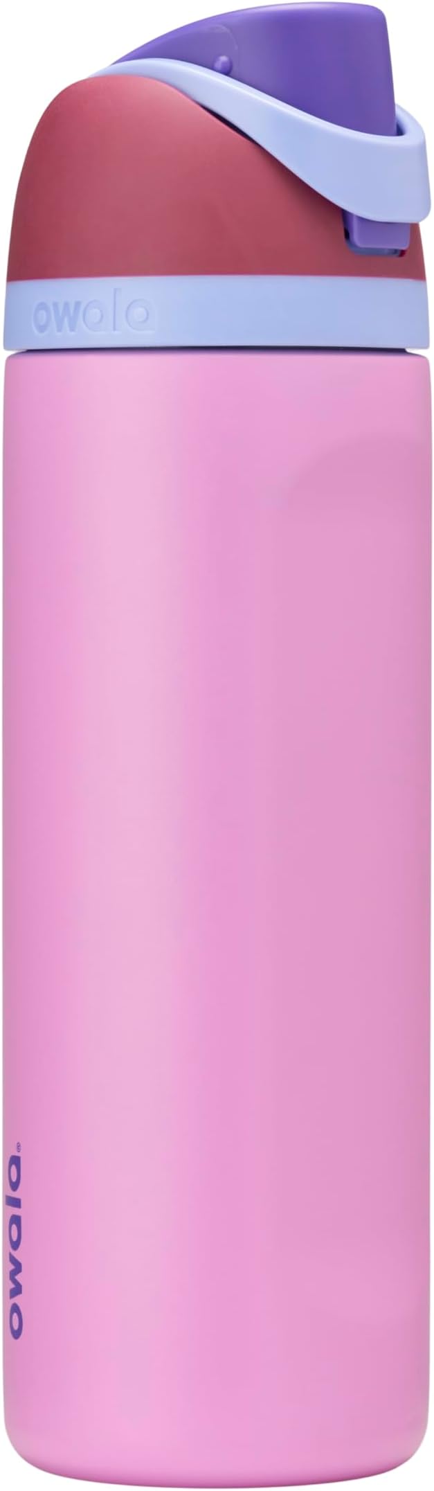 Owala FreeSip Insulated Stainless Steel Water Bottle with Straw for Sports and Travel, BPA-Free Sports Water Bottle, 24 oz, Plum/Orchid, Electric Orchid