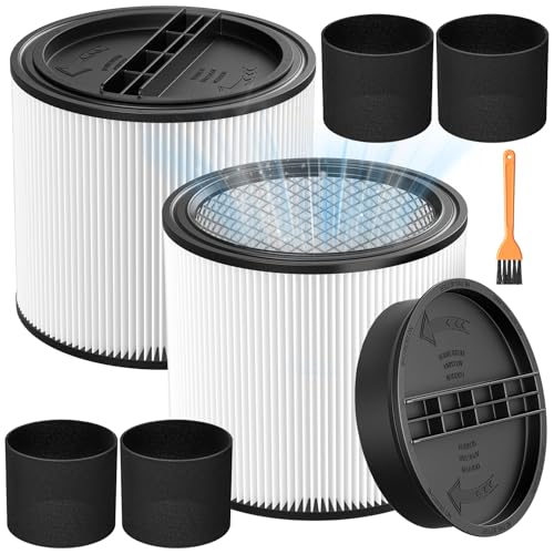 90304 Replacement Filter Kit for Shop Vac Cartridge Filter 90350 90304 (9 Count)