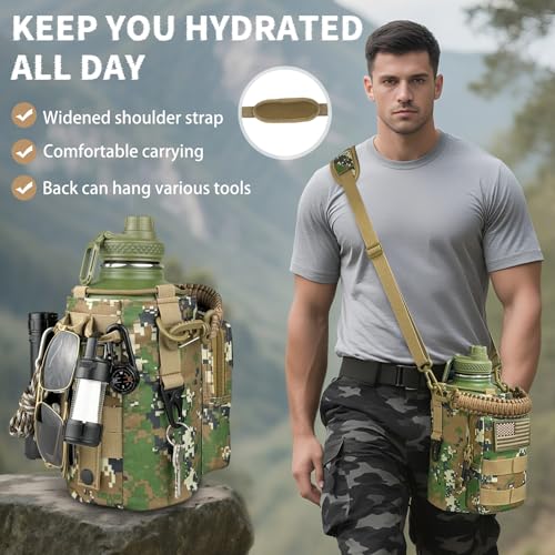 Half Gallon Water Bottle Insulated with Sleeve