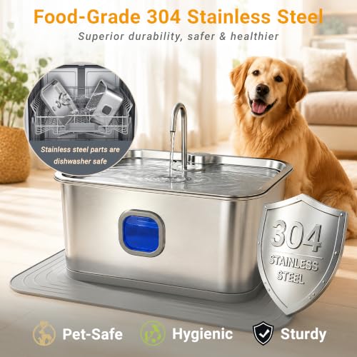 18L 4.76Gal Large Dog Water Fountain