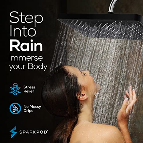 12 Inch Black Rain Shower Head