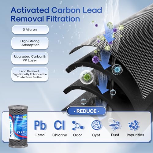 2 Stage 10" x 4.5" Whole House Carbon Water Filter Set (2 Count)