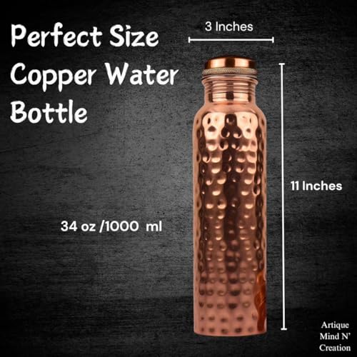 Pure Copper Water Bottle 34 oz