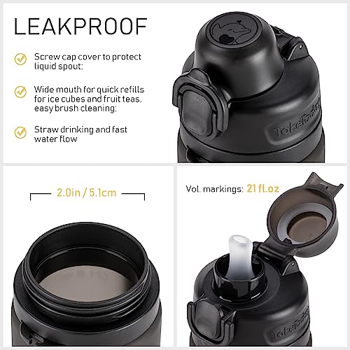 Collapsible Water Bottles with Straw for Travel (2 Count)