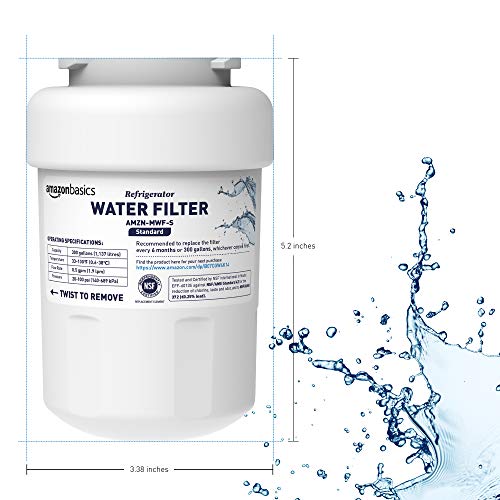 Replacement Water Filter Cartridge Compatible with GE MWF Refrigerator