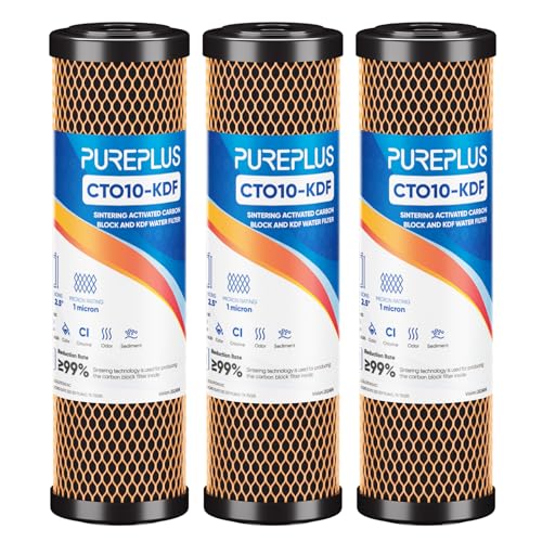 1 Micron 2.5"x10" Whole House Heavy Metal Removal Water Filter (3 Count)
