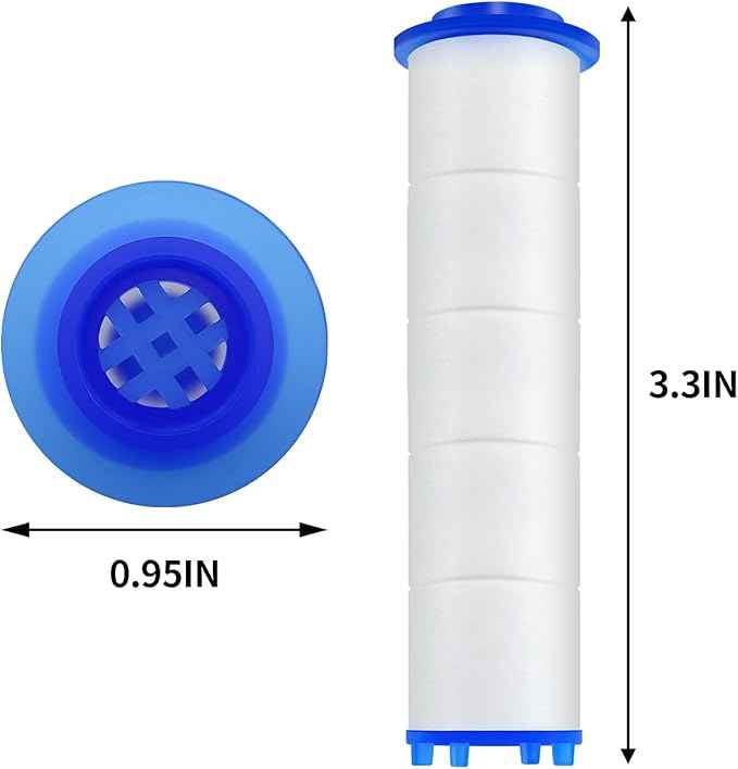 20 Pack Shower Filter Shower Head PP Cotton Handheld, Replacement Filter Tool Suitable for Various Specifications of Heads (3.3 inches)
