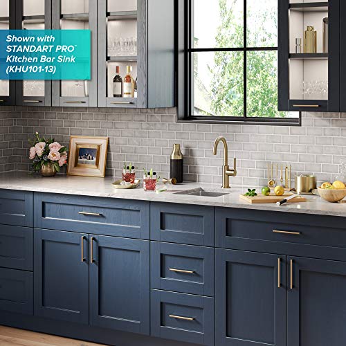 Oletto Single Handle Kitchen Bar Faucet in Spot Free Antique Champagne Bronze