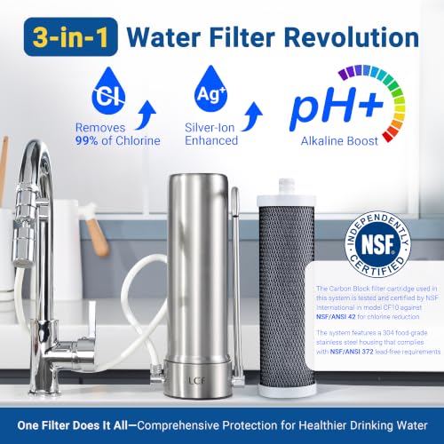 Alkaline 7 Stage Stainless Steel Countertop Water Filter