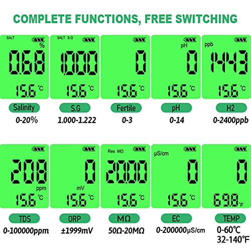10 in 1 Water Quality Tester PH