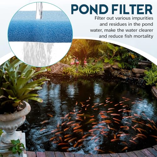 2 Pcs Replacement Pond Filter Pad Sponge Filter Media Pad for All in One Pond CUF