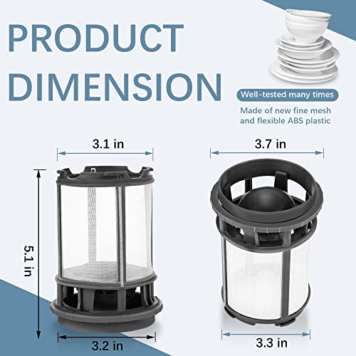 Upgraded W10872845 Dishwasher Pump Filter Cup Replacement for Whirlpool