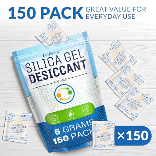 Silica Gel Packets 5 Gram 150 Pack (60 Count)