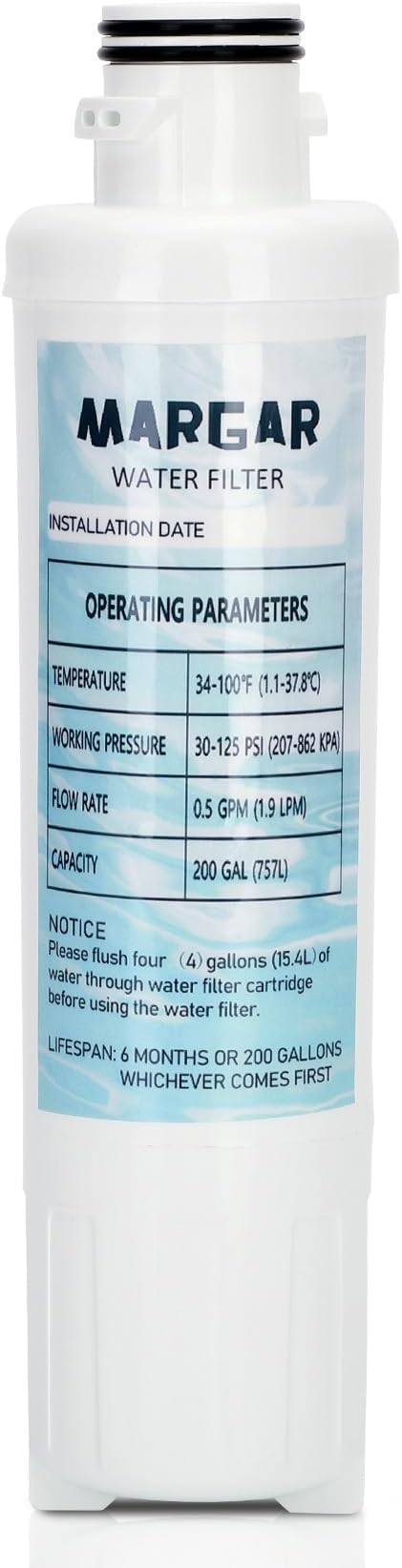 MIWF6200 Water Filter, Filter Cartridge Compatible with Midea® MRS26D5AST and MRQ22D7AST Models Water Filters, MIWF6200 Water Filter Replacement for Sharp® SJWF200 Filters (1 PACK)
