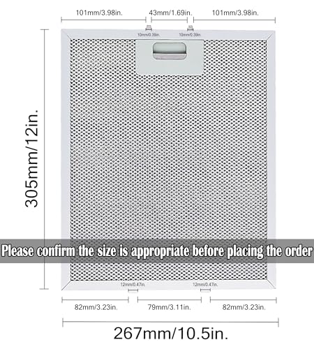 W10169961A Range Hood Vent Filters (3 Count)