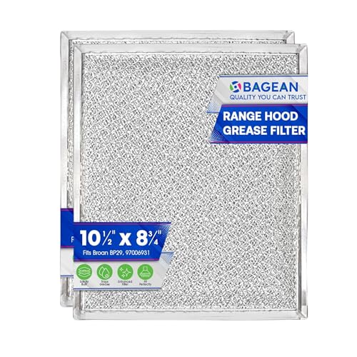 Stove Vent Filter 10.5x8.75" 97006931 Fits Nutone Broan Range Hood Filter (2 Count)