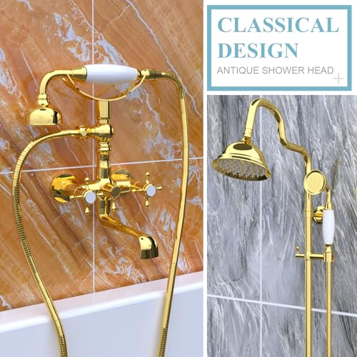 Vintage Handheld Shower Head with 59" Flexible Hose